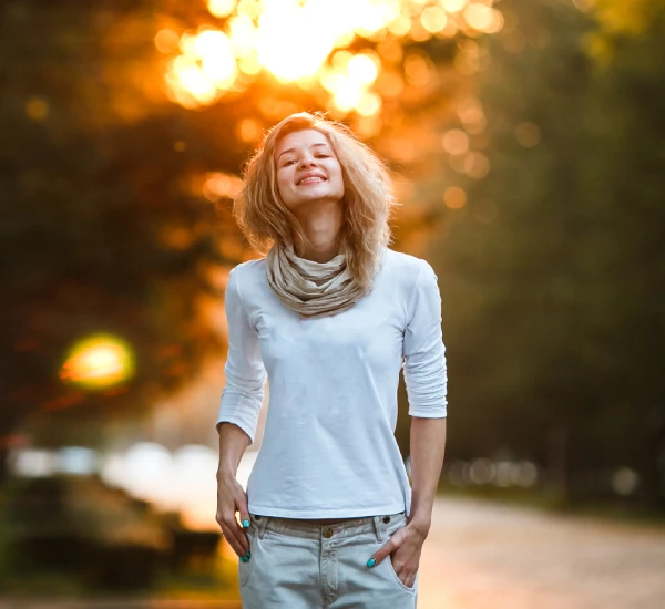 a young girl roaming happily after taking ketamine treatment nyc